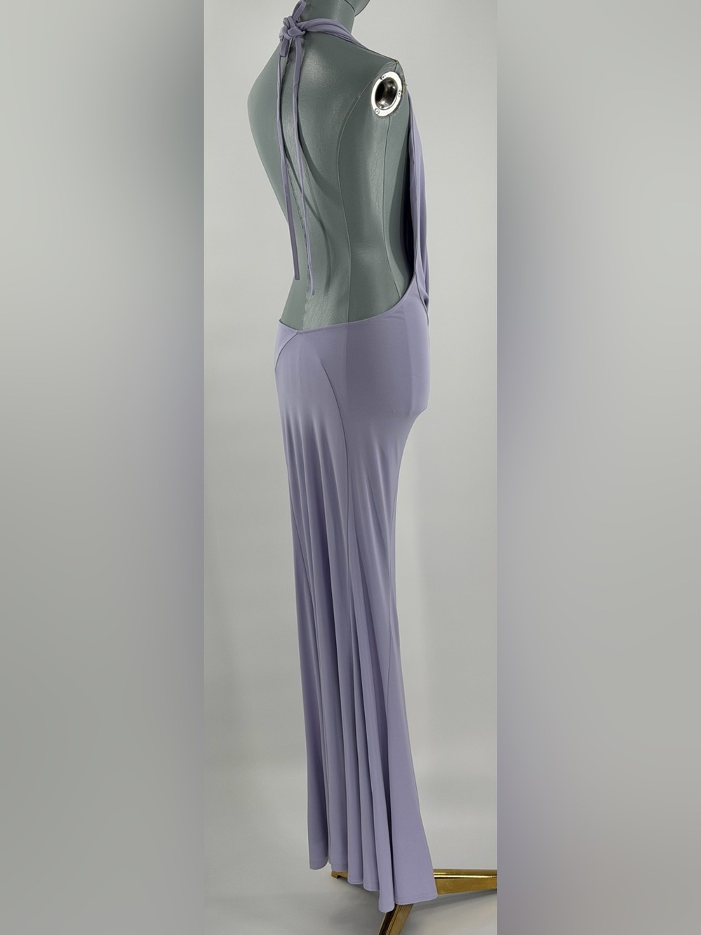 🆕 RAT & BOA 🧿 NWOT Aris Maxi Cowl Halter Neck Midi Dress, Lilac Sz XS *NOTAGS* - Picture 11 of 17